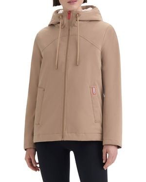 HUNTER Blake Short Waterproof Rain Jacket - Natural