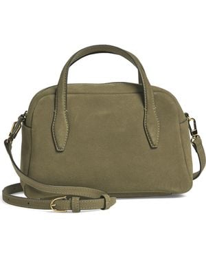Madewell Medium Suede Crossbody Bag - Green