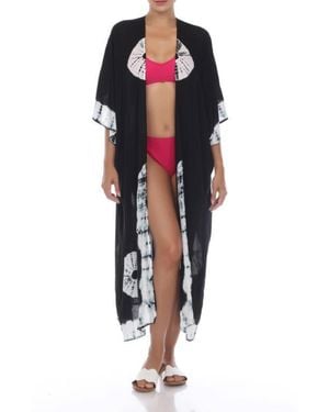 Boho Me Tie Dye Ruana - Black