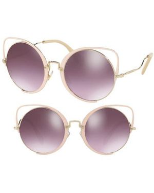 Miu Miu 54Mm Round Lens Cat Eye Sunglasses - Purple