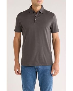 WESTZEROONE Atwood Pima Cotton Blend Jersey Polo - Gray
