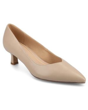 Journee Collection Pammie Pump - Natural