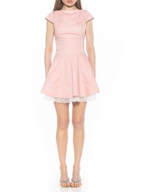 Alexia Admor Aleena Boat Neck Minidress - Pink