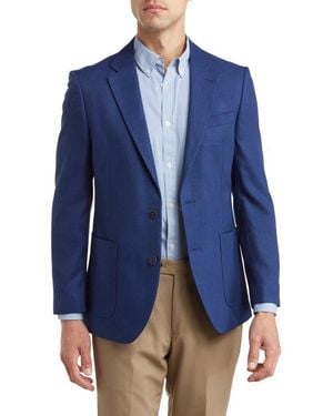 Nautica Jensen Tailored Fit Solid Notch Lapel Active Stretch Sport Coat - Blue