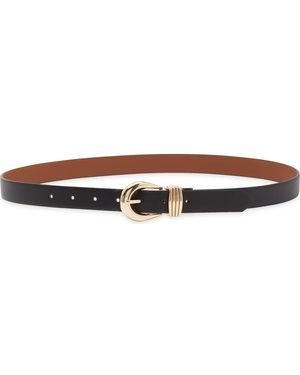 Nine West Organic Buckle Reversible Belt - Brown