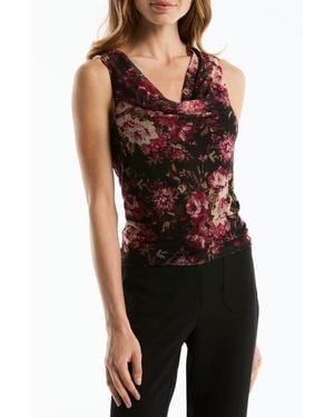 Laundry by Shelli Segal Cowl Neck Sleeveless Top - Black