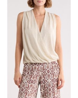 Max Studio Drape Front Top - Red