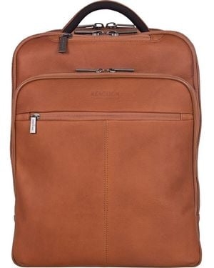 Kenneth Cole Colombian Leather Backpack - Brown