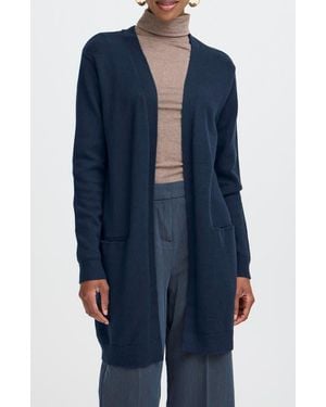 B.Young Nonina Longline Cardigan - Blue
