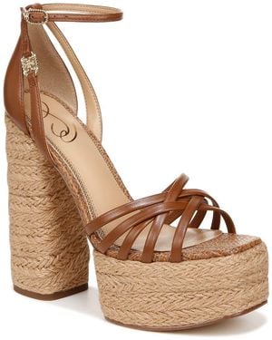 Sam Edelman Kade Espadrille Platform Sandals - Brown