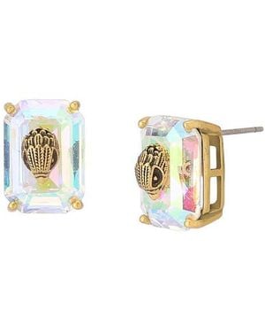 Kurt Geiger Emerald Cut Crystal Eagle's Head Stud Earrings - Multicolor