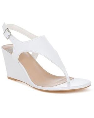 Rag & Co Wami Wedge Sandal - White