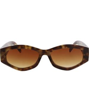 BCBGMAXAZRIA 53Mm Slim Geometric Oval Sunglasses - Brown