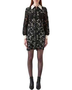 LK Bennett Yvette Lace Shirtdress - Black
