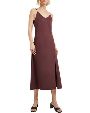 Misook Sultry Crêpe de Chine Midi Slipdress - Red