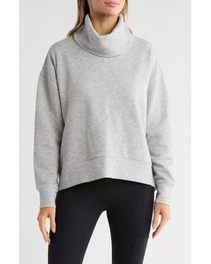 Balance Collection Marci Long Sleeve Turtleneck Top - Gray