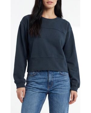 BLUEGREY Back Buckle Pullover Sweater - Blue