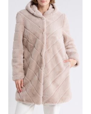 Love Token Mischa Faux Fur Coat - Natural