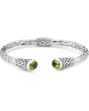 Samuel B. Oval Bangle Bracelet - Green