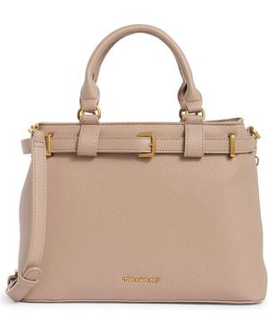 Tahari Overlook Leather Satchel - Natural