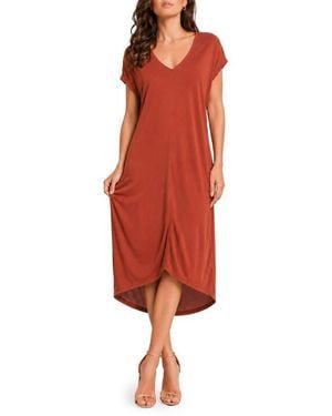 Love By Design Barcelona Tunic Midi Dress - Red