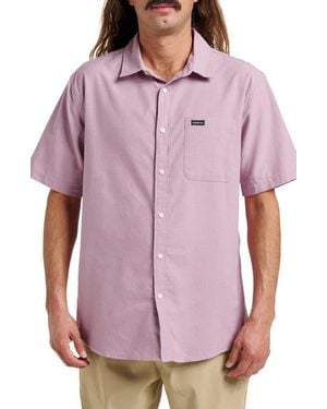 Quiksilver Shoreline Short Sleeve Button-Up Shirt - Purple