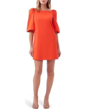 Trina Turk Symphone Puff Sleeve Shift Dress - Red