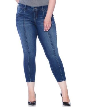 Slink Jeans Center Seam Skinny Ankle Jeans - Blue