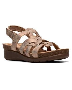 Clarks Calenne Gracie Wedge Sandal - Brown