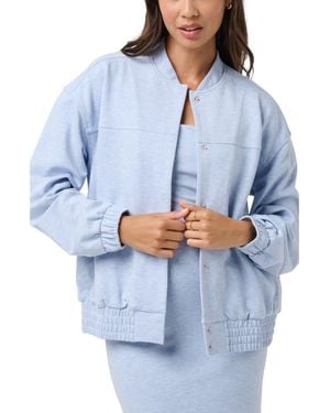 Travis Mathew Friday Ponte Bomber Jacket - Blue