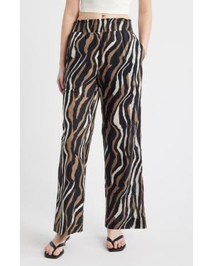 Rails Brendon Print Wide Leg Pants - Black