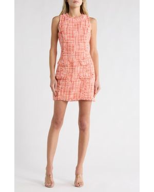 Cinq À Sept Lucie Ellisella Sleeveless Bouclé Minidress - Pink