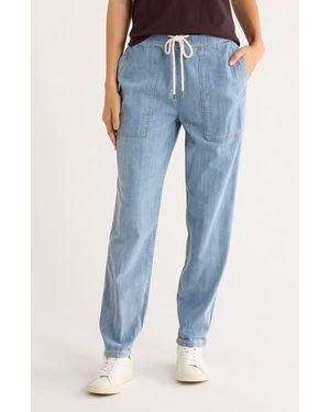 James Perse Cotton Chambray Denim Pants - Blue