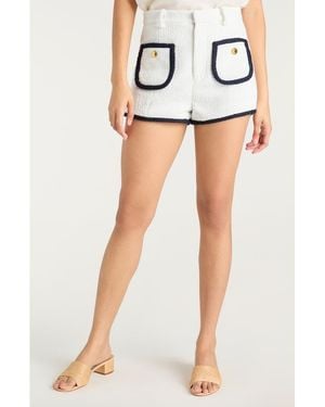 Cinq À Sept Contrast Auden Shorts - White