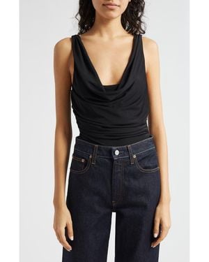 Cinq À Sept Cherise Ruched Tank - Black