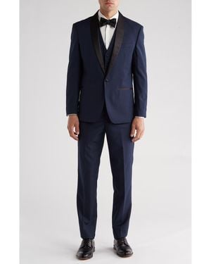 Gino Vitale Premium Slim Fit 3-Piece Tuxedo - Blue
