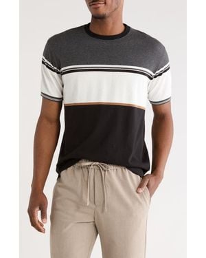 Cactus Man Striped T-Shirt - Brown