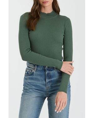 Blu Pepper High Neck Knit Top - Green