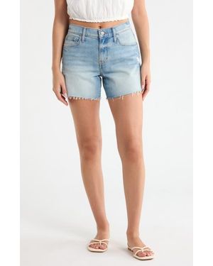 Lucky Brand '90S Raw Hem Denim Shorts - Blue