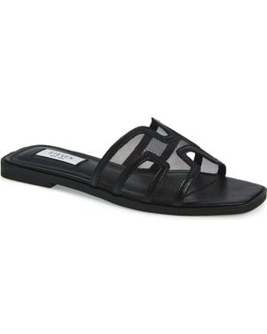 Steven New York Harlien Mesh Slide Sandal - Black