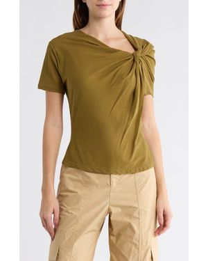 A.L.C. Liz Asymmetric Twist T-Shirt - Green
