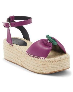 Longchamp Platform Espadrille Sandal - Pink