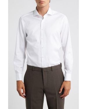 Eterna Cover Slim Fit Non-Iron French Cuff Cotton Dress Shirt - White