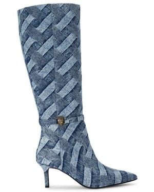 Kurt Geiger Denim Kensington Flexi Knee-High Boots - Blue