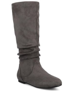 Journee Collection Journee Jayne Ruched Tall Boot - Black