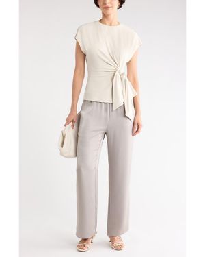 Nordstrom Rack Short Sleeve Tie Detail Top - Multicolor