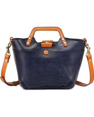 Old Trend Sprout Land Mini Leather Tote - Blue