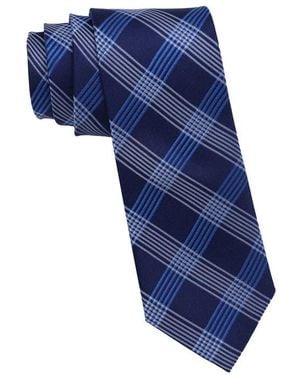 Ben Sherman Plaid Tie - Blue