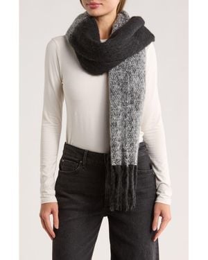 Steve Madden Two-Tone Fringe Scarf - Gray