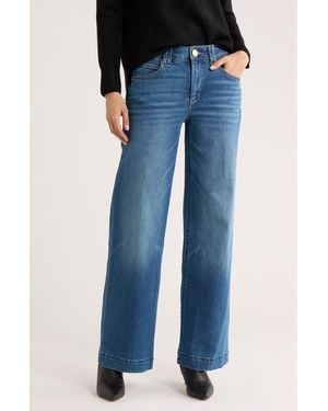 Democracy Ab Tech High Waist Wide Leg Jeans - Blue